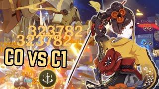 Chiori C0 vs C1 for Navia?  76s vs 68s Abyss Comparison