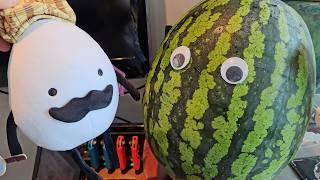 The Detective Egg Official Plushie 2 feat. Watermelon Secret Staycation in Real Life