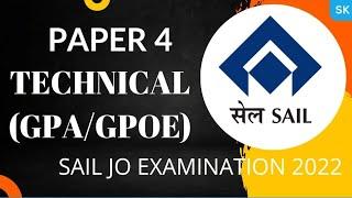 Paper 4- TECHNICAL GPAGPOE QUESTIONS WITH ANSWERS  SAIL JO EXAMINATION 2022