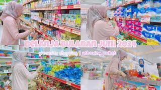 BELANJA BULANAN JUNI 2024  groceries shopping  temenin belanja bulanan yuk  murah meriah