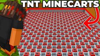 Crafting 1023 TNT Minecarts to Kill One Minecraft Player...