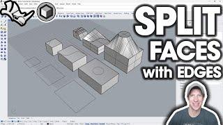 How to SPLIT FACES with Edges and Curves in Rhino