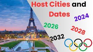 Host Cities and Dates of upcoming Olympic Games  Paris 2024  Los Angeles 2028  Brisbane 2032