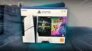 PS5 SLIM COM LEITOR DE DISCO - Bundle Returnal + Ratchet & Clank  Unboxing e Impressões