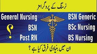 Spot the Difference BSN  BS Nursing Generic  MDCAT 2023 Latest News  General Nursing  Nursing