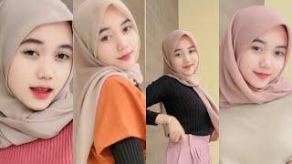 TIKTOK CEWE JILBAB CANTIK  GOYANG HOT BODY KECIL TOGE