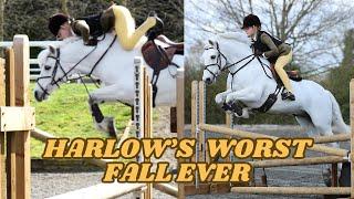 HARLOWS WORST FALL EVER SO SCARY