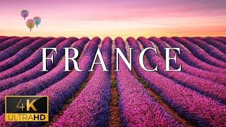 FLYING OVER FRANCE 4K UHD - Peaceful Music With Wonderful Natural Landscape For Relaxation On TV