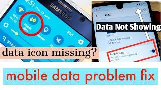 How To Fix Mobile Data Not Switching On  Data  Icon Not Showing Up On Your android Phone Easy Fix