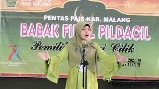 Juara 1 Babak Final Pildacil SMP Kabupaten Malang Nafisa SMP Darul Faqih Indonesia