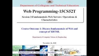 Web Programming-Lecture 3-Web Servers Operations and Characteristics