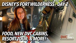 Exploring Disneys Fort Wilderness Resort - NEW DVC Cabins Food and MORE  Day 2