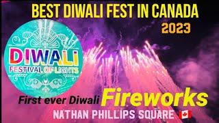 Diwali Fireworks 2023 Nathan Phillips Square  Diwali festival celebration in Toronto Canada #diwali