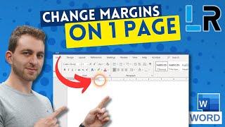 MS Word Change margins on 1 page only  1 MINUTE