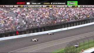 Indy 500 Race - 2011 Winner - Exciting Final 4 Laps - Down to Last Turn