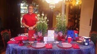 Stars & Stripes 4th of July Tablescape - July 4th Table Setting