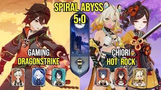 C6 Gaming Dragonstrike & C0 Chiori Hot Rock ft. Xilonen  Spiral Abyss 5.0  Genshin Impact