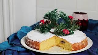 5 minutes Recipe  greek moist cake with almonds - Vasilopita  GreekCuisine
