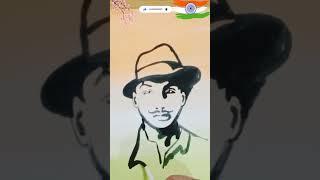 15 August Drawing  Bhagat Singh Drawing  #shorts #viral