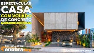 CONCRETE HOUSE with MULTIPLE HEIGHTS AND VOLCANIC STONE  Amazing houses  @HAUZARQUITECTURA