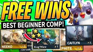 BEST BEGINNERS TFT COMP TO PLAY for FREE WINS - Teamfight Tactics Ranked I Set 11 Builds Guide