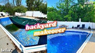 BACKYARD MAKEOVER ON A BUDGET pt. 1  outdoor furniture drama planning lights fire pit