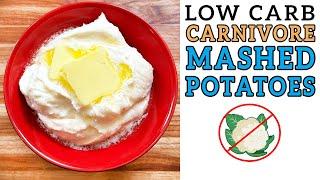 VIRAL Carnivore Mashed Potatoes  NO CAULIFLOWER Keto Faux-tato Recipe