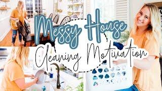 MESSY HOUSE CLEAN WITH ME  SPEED CLEANING MOTIVATION  AMY FRITZ