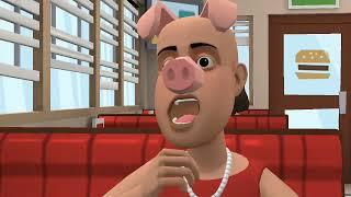 Peppa pig sneak out to McDonald’sbe fatgrounded