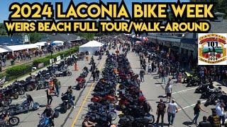 Laconia Bike Week 2024 - Weirs Beach Walk-Around Tour  The BUSIEST and BEST Day of Bike Week