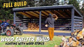 DIY FIREWOOD STORAGE BUILD Start to Finish