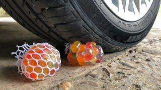 EXPERIMENT CAR VS SLIME BALL  WATERMELONJCBJUICE Satisfying CRUSHING CRUNCHY & SOFT THINGS BY CAR