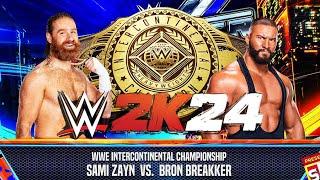 WWE 2K24 - Sami Zayn VS Bron Breakker - WWE Intercontinental Championship