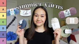 ranking 11 summer yarns Ive used - they arent that bad cotton silk and linen yarn blends review