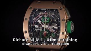 Richard Mille 11-01 disassembly and restoration.RM11-01Watch maintaining