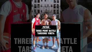 Peter dapet Rp100.000 kalau menang three point battle #basketball #challenge