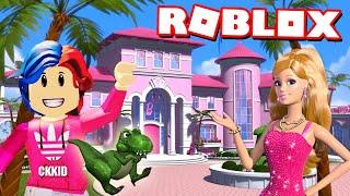 จอชจอมป่วน ตอน เที่ยวบ้านบาร์บี้ คฤหาสน์สุดหรู     Roblox Barbie Dream House ckkid