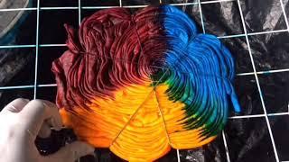 How To Tie Dye  Rainbow Spiral Black Stripes T Shirt