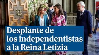 Desplante de los independentistas a la Reina Letizia en Barcelona