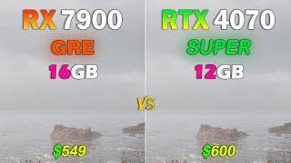 RX 7900 GRE 16GB vs RTX 4070 Super 12GB - Test in 6 Games