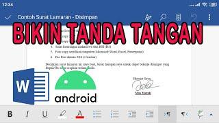 Cara Membuat Tanda Tangan di Word Android Tanpa Aplikasi Tambahan  Tutorial Microsoft Word