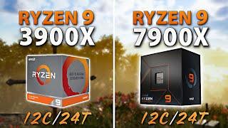 AMD Ryzen 9 7900X vs 3900X  Test in 9 Games