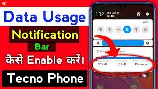 Enable Data Usage Notification Bar In Tecno Phone After Update  How To Set Daily Data Usage