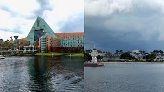 EPCOT Resort Area Summer Day Sights & Sounds - Incoming Storm  Walt Disney World Florida July 2024