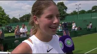 Hannah Klugman 15-years old interview after 1st round qualifying win at 2024 Wimbledon