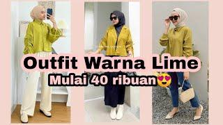 Rekomendasi atasan Warna Lime  Blouse 40 Ribuan