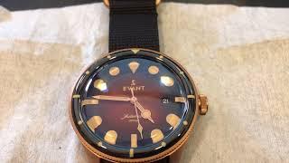 Evant Tropic Diver Bronze Finale Limited Edition - Seconds hand movement