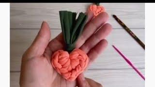 Penye ipten örgü havuç yapımı  knitting carrot making вязание моркови