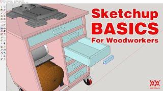 Sketchup BASICS for woodworkers. Follow along.  LOCKDOWN DAY 46