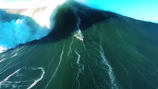 World Record Biggest Wave Ever Shot by Drone - Nazare Portugal